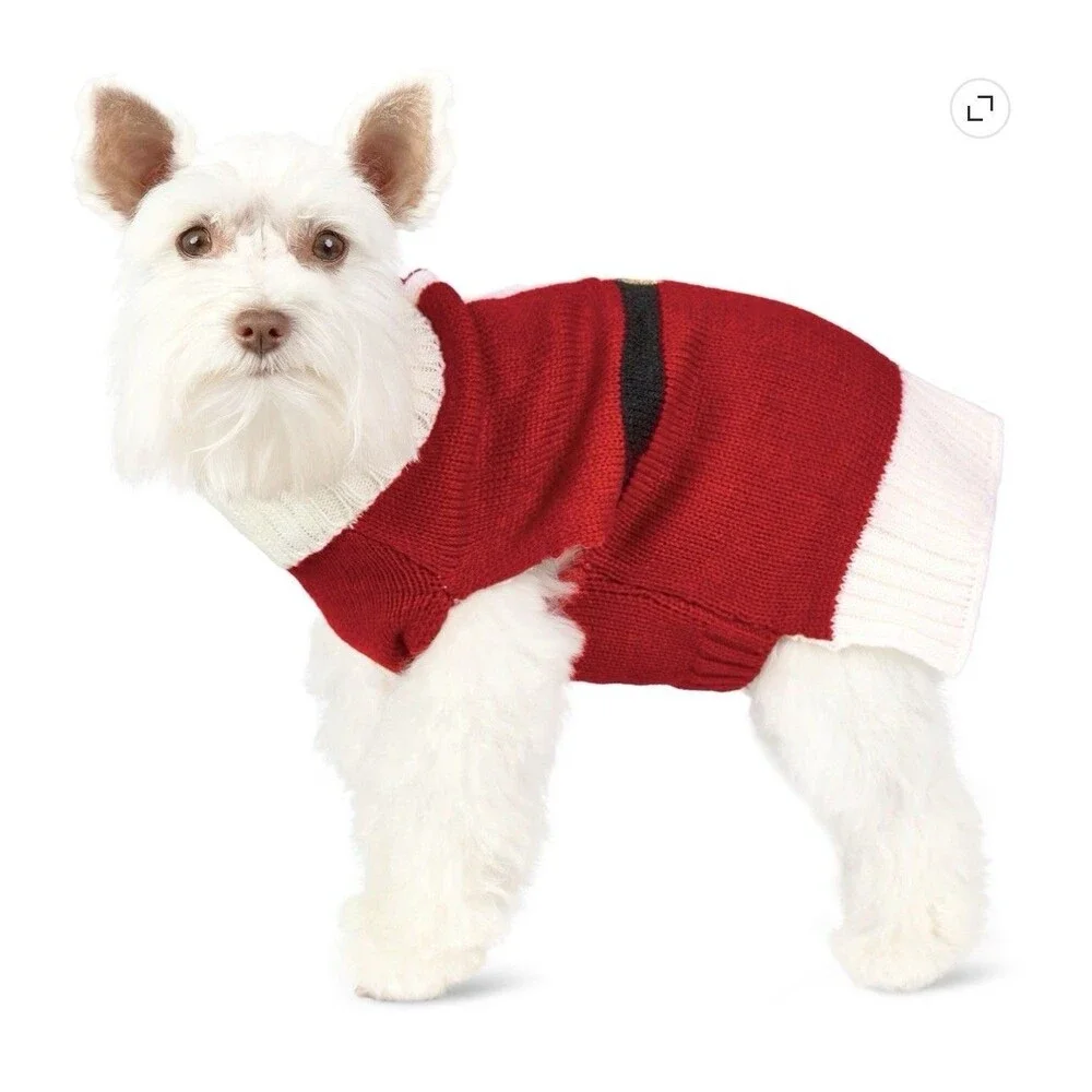 Vibrant Life Sweater For Cats & Dogs Holiday Pet Christmas Sweater Red Small